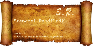 Stenczel Renátó névjegykártya