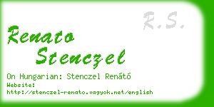 renato stenczel business card