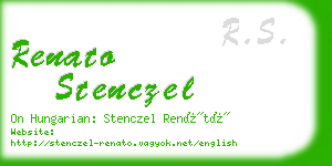 renato stenczel business card
